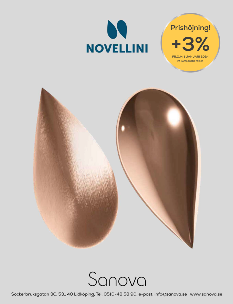 Omslag till katalogen Novellini - Sanova 2023.