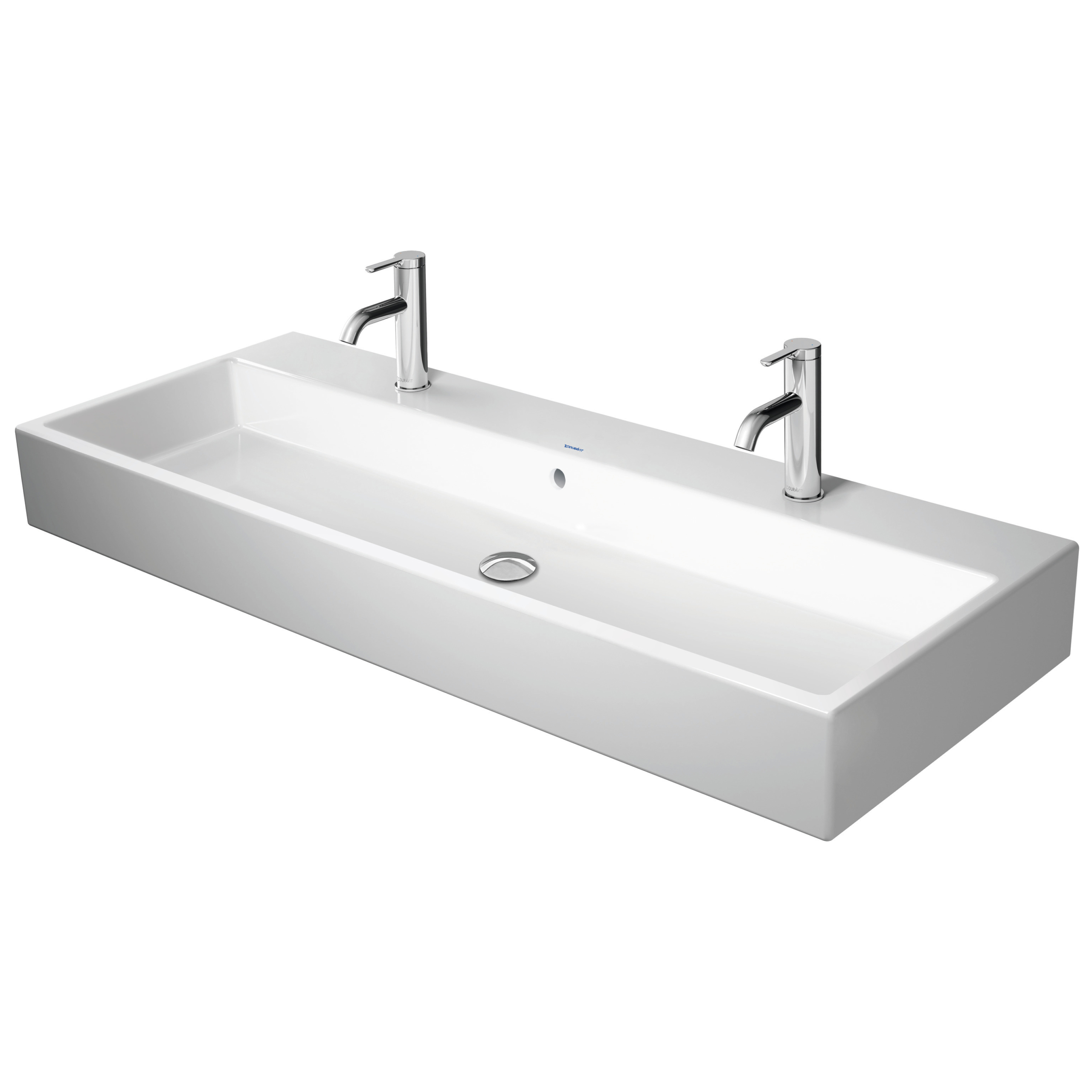 Vero Air tvättställ från duravit med två kromade blandare.