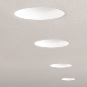 Trimless Round Adjustable LED spotlight monterade i taket.