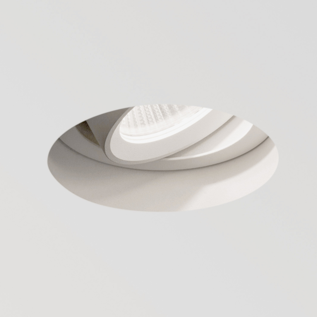 Trimless Round Adjustable LED spotlight monterade i taket.