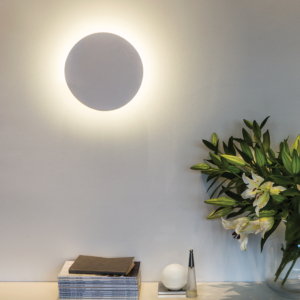 Eclipse målningsbar vägglampa i gips.