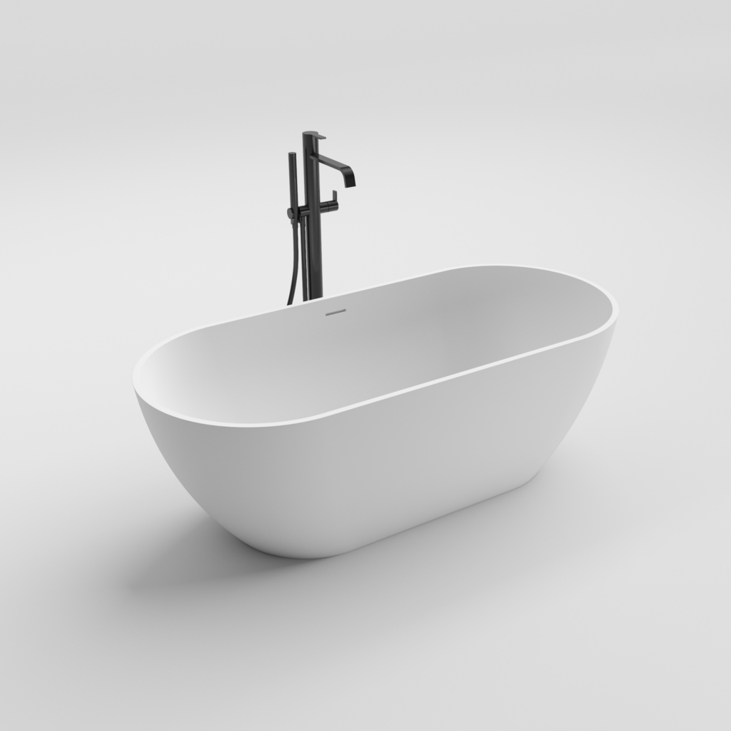 Soft fristående badkar i materialet Solid surface från LH.