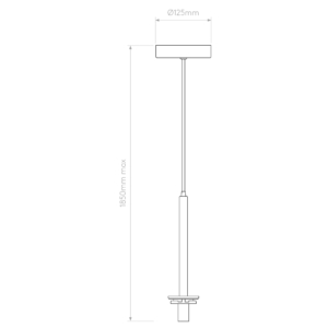 Tacoma Pendant taklampa från Astro ritning.