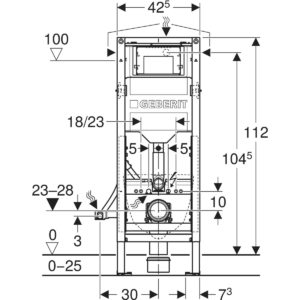 Sigma smal fixtur som ritning med alla måttangivelser.