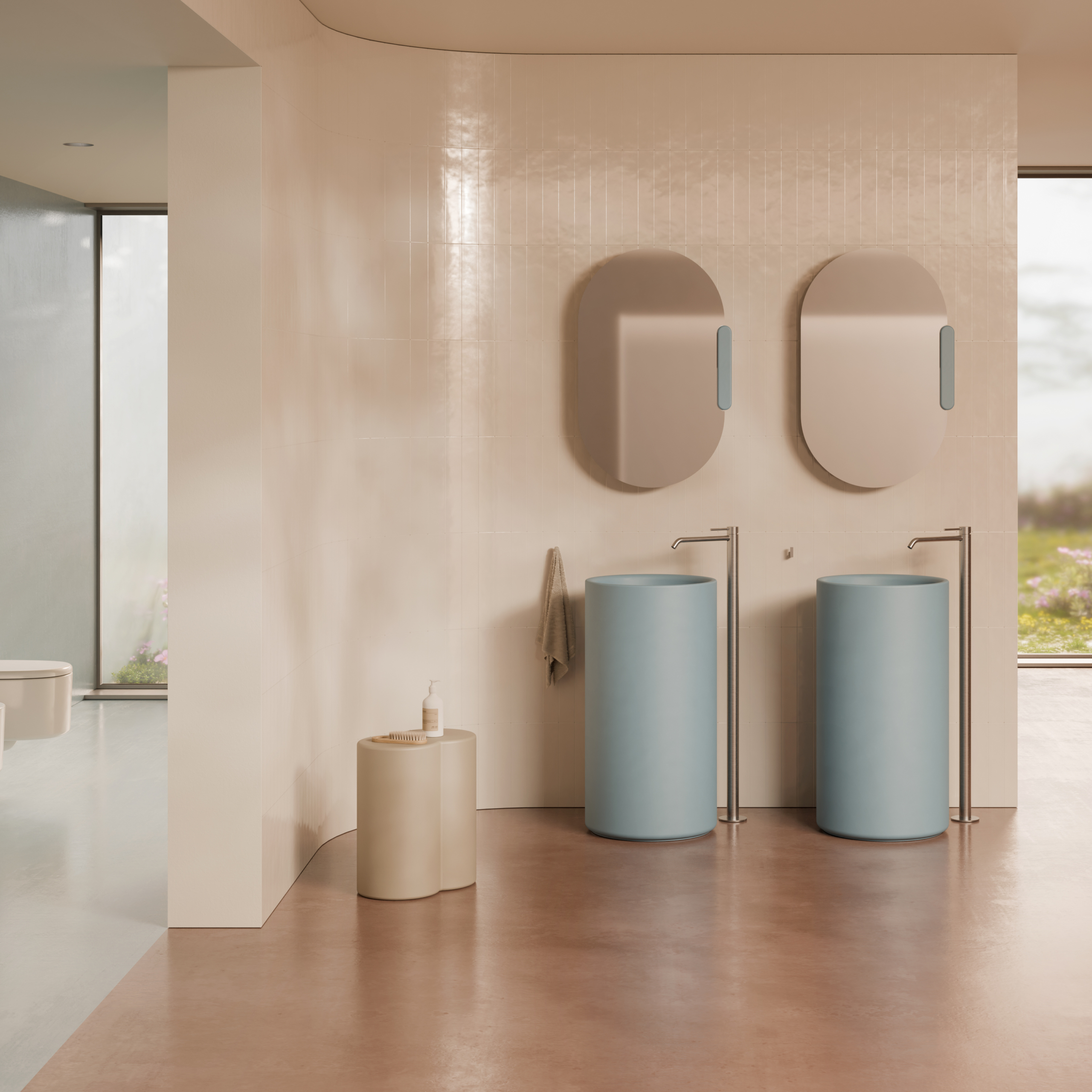 Torcello tvättställ golv.