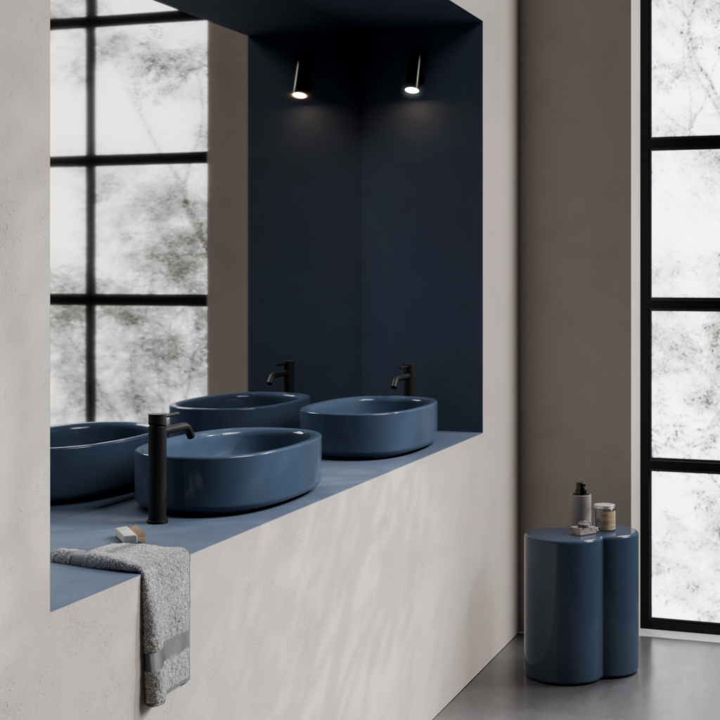 Torcello ovalt tvättställ för bänk.