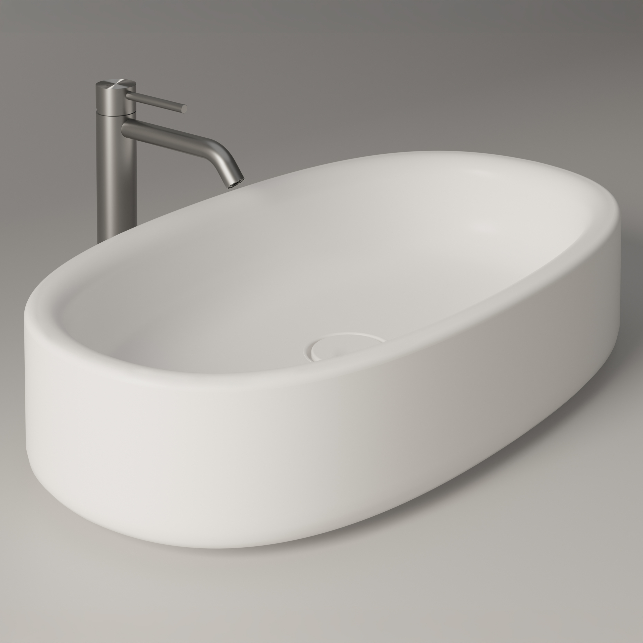 Torcello ovalt tvättställ för bänk.