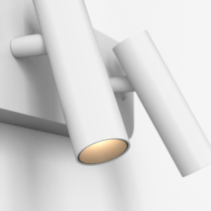 Enna Twin sänglampa, läslampa på en vägg.