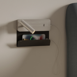 Enna USB Cradle, hylla till sänglampa.