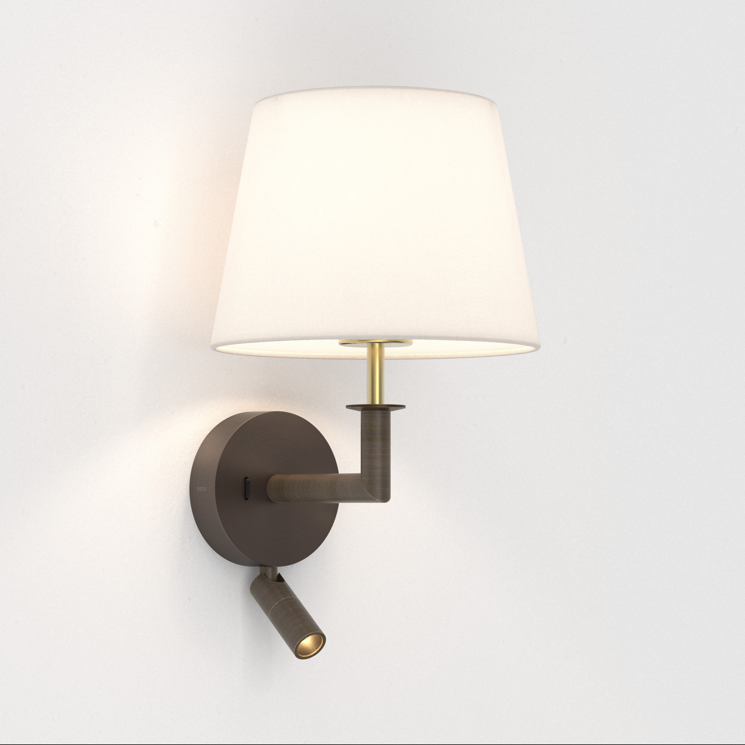 Club Reader, läslampa med skärm på en vägg.