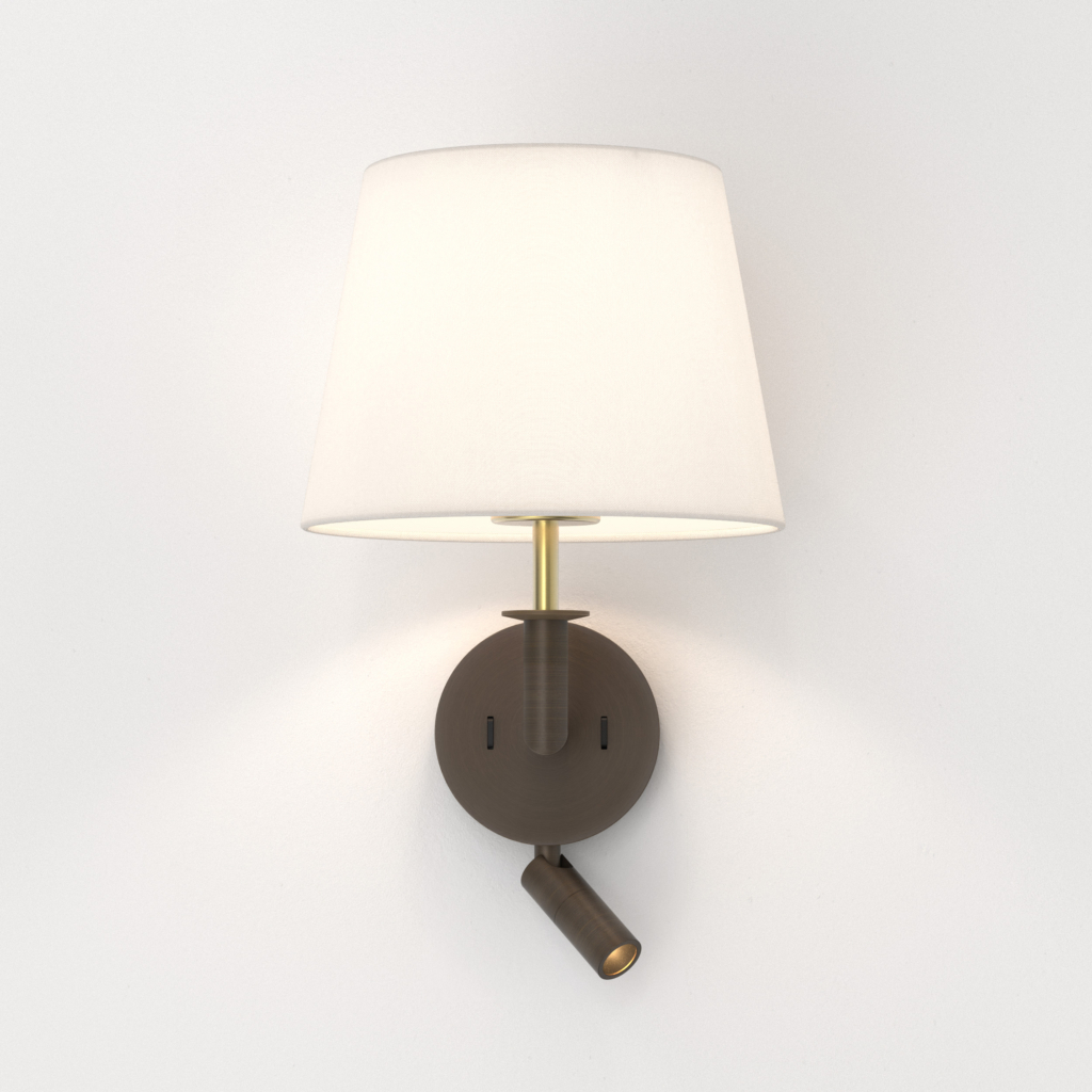 Club Reader, läslampa med skärm på en vägg.