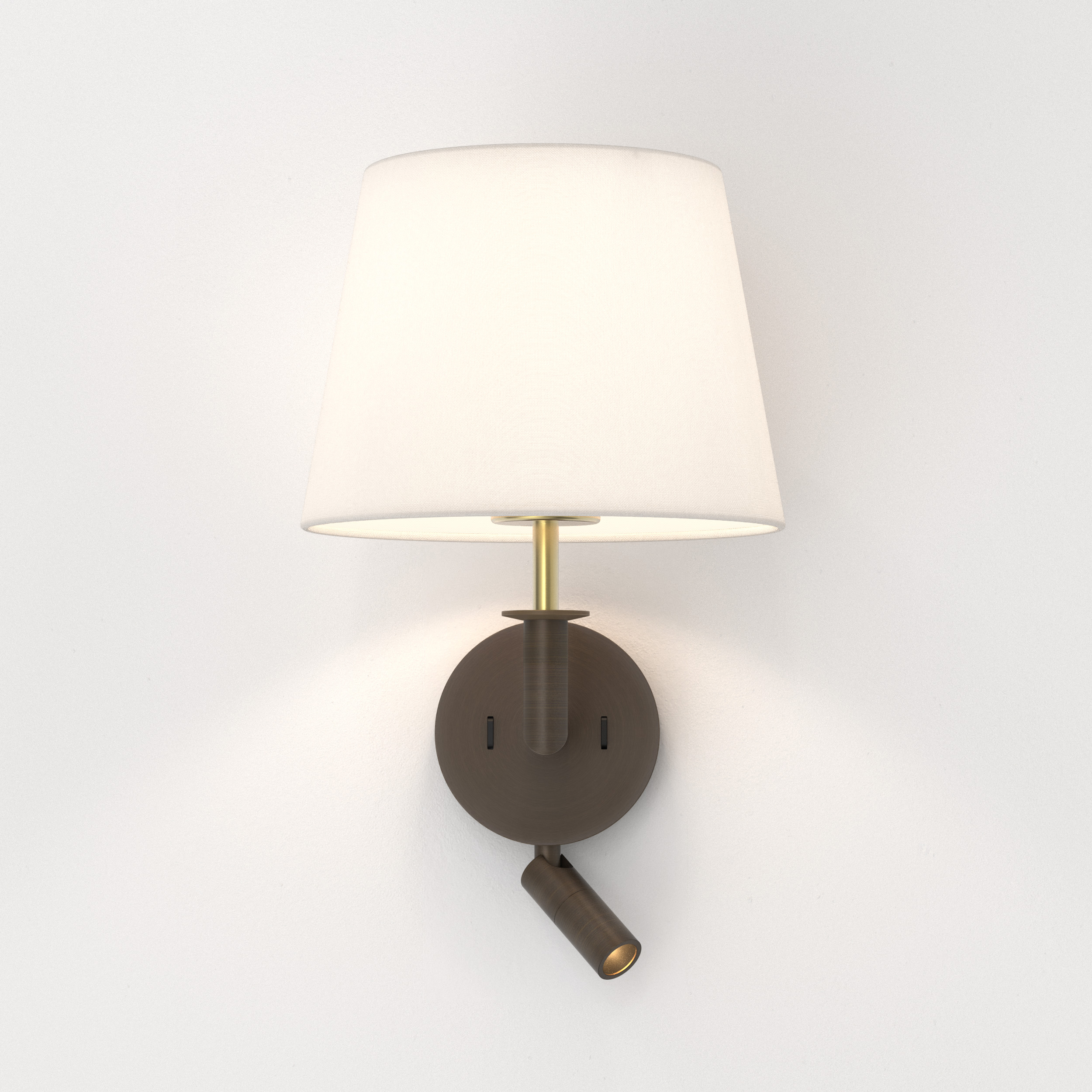 Club Reader, läslampa med skärm på en vägg.