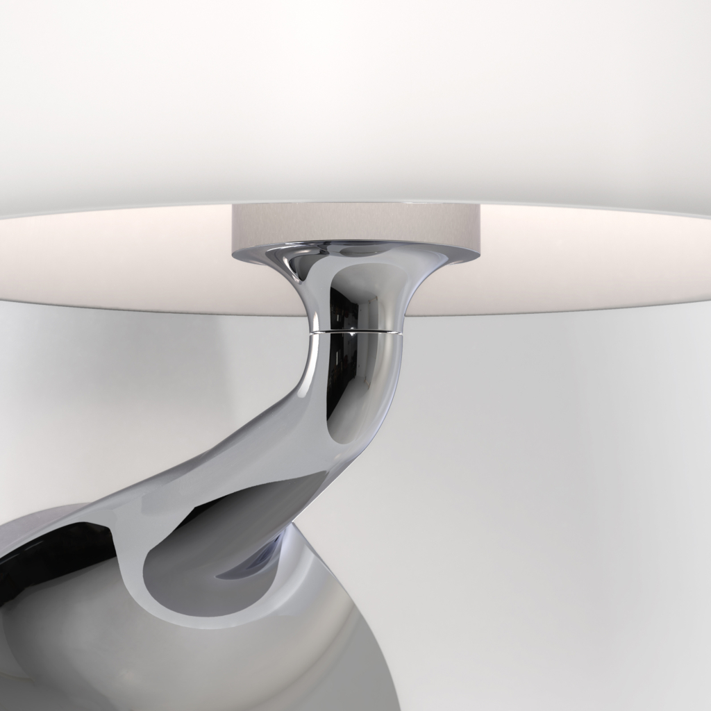 Närbild på vägglampa Millie från Astro i krom.