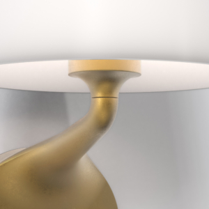 Närbild på vägglampa Millie från Astro i antik mässing.